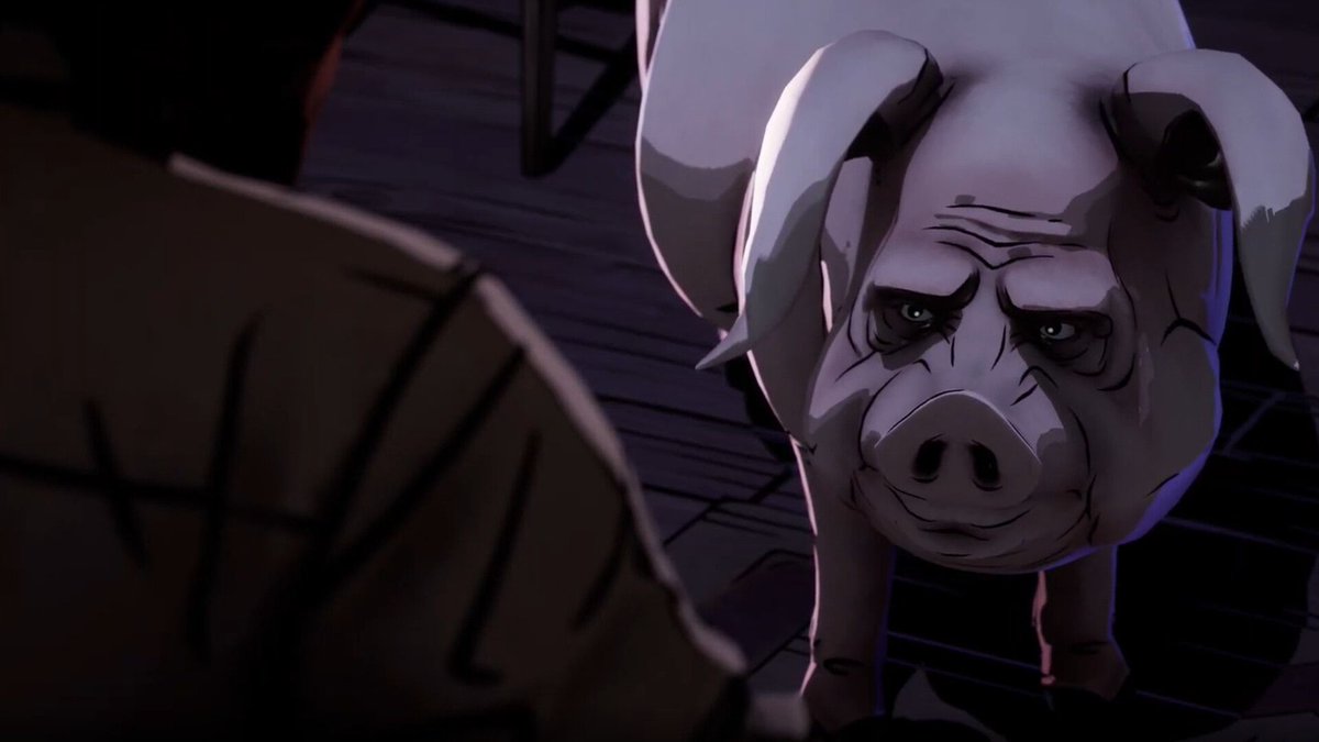 telltalegames's tweet photo. You’re hearing it straight from the pig’s mouth: TWAU Remastered launches October 29 with…
⚙️Technical and Graphics Updates that are kind of a pig deal.
📽️Noir Mode that looks sow good.
🐺Un-boar-lievable, never-before-seen game content.
🐷 Colin has approved of this message.

[Links in bio for more!]