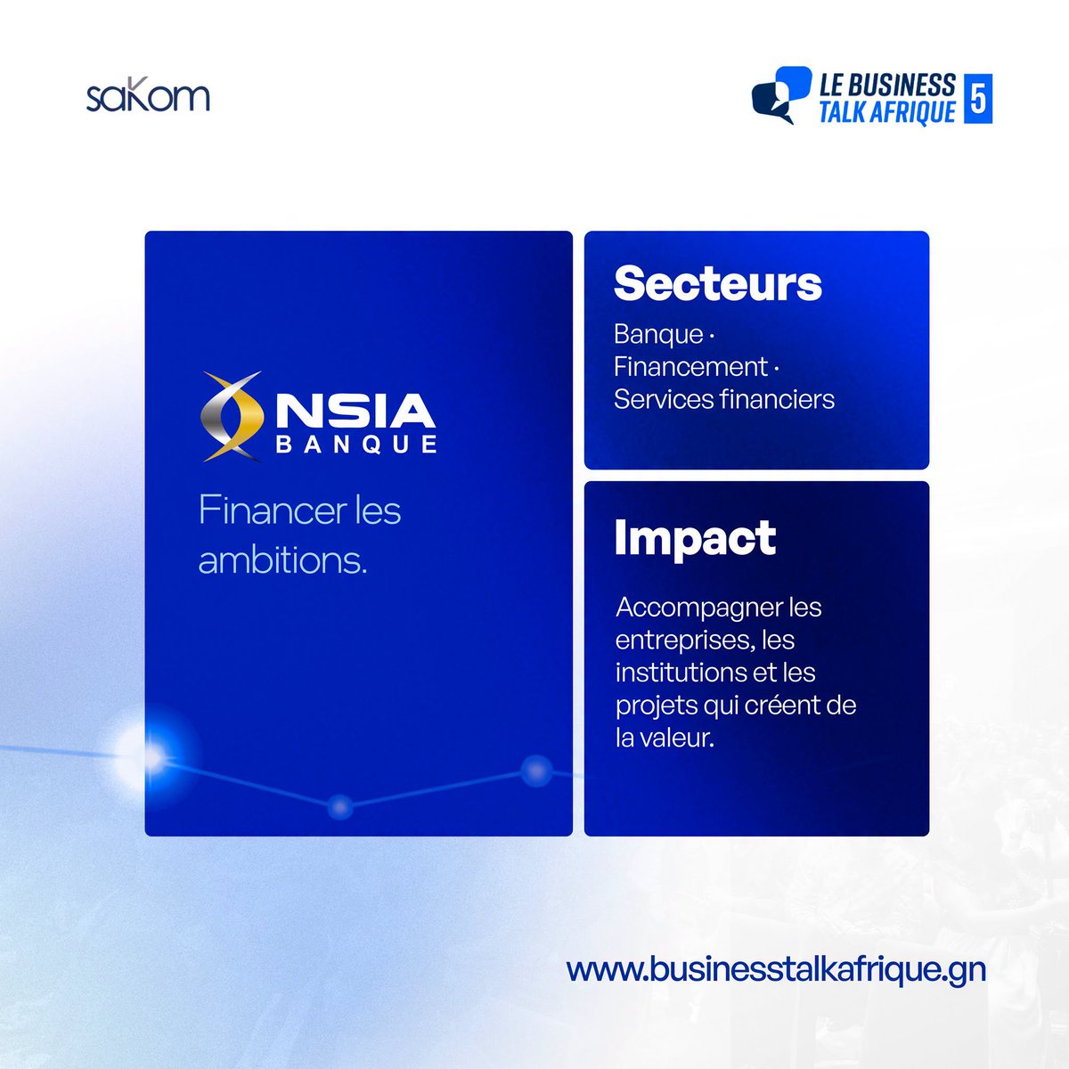 nsiabanqueguine's tweet photo. Retrouvez-nous demain à la 5ᵉ édition du Business Talk Afrique, aux côtés de SAKOM, autour du thème : « L’Afrique en transformation : le pari du capital humain. »

📅 17 septembre 2026
📍 Radisson Blu Conakry

#NSIABanqueGuinée #BTA5 #BusinessTalkAfrique #CapitalHumain#SAKOM https://t.co/BzGl8Q7c1R