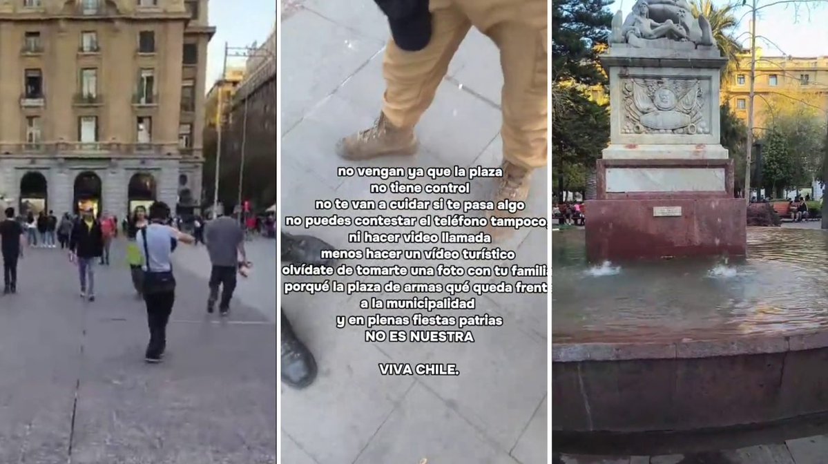 chvnoticias's tweet photo. VIDEO 📽️ | “Es tu plaza, pero…”: Tiktoker grabó a ciudadanos extranjeros que lo echaron de la Plaza de Armas de Santiago

Más detalles acá ➡️ https://t.co/ljKG70ZPie https://t.co/U4zPRRbjWz