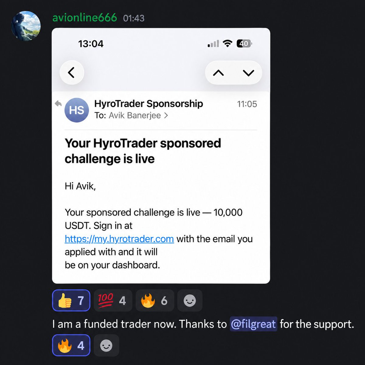 hyrotrader_com's tweet photo. Much love to everyone in the Hyrotrader Discord who takes the time to help another trader.

Seeing members share their progress and thank the people supporting them makes this community worth being part of.

Come join us. Link in the comments below. https://t.co/Ptec84a5iD