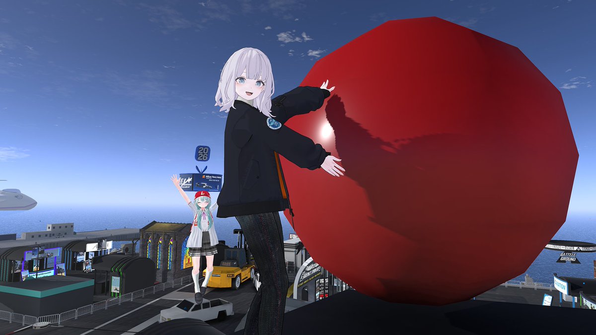 suzusakuha_vrc's tweet photo. 昨日はフレンドさん達と一緒にフライトウィークハブに遊びに行ってきましたー

航空機に関係したクリエイターや団体の皆様のお祭りのような感じでした

SACC玉？が置いてあったり　魚みたいな飛行機（かわいい！）が展示されていたりして楽しかったです！

#VRChat #FlightWeek2026 https://t.co/ijg0Puk4Nf