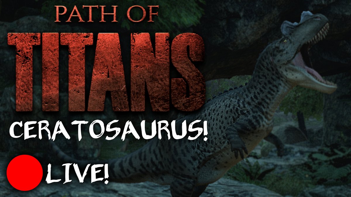 DonnySaharicus's tweet photo. CERATOSAURUS ON PATH OF TITANS LIVE @ 6PM GMT! #ReaperLive
https://t.co/jkLWNg72Zz https://t.co/9jsqLd3XRu
