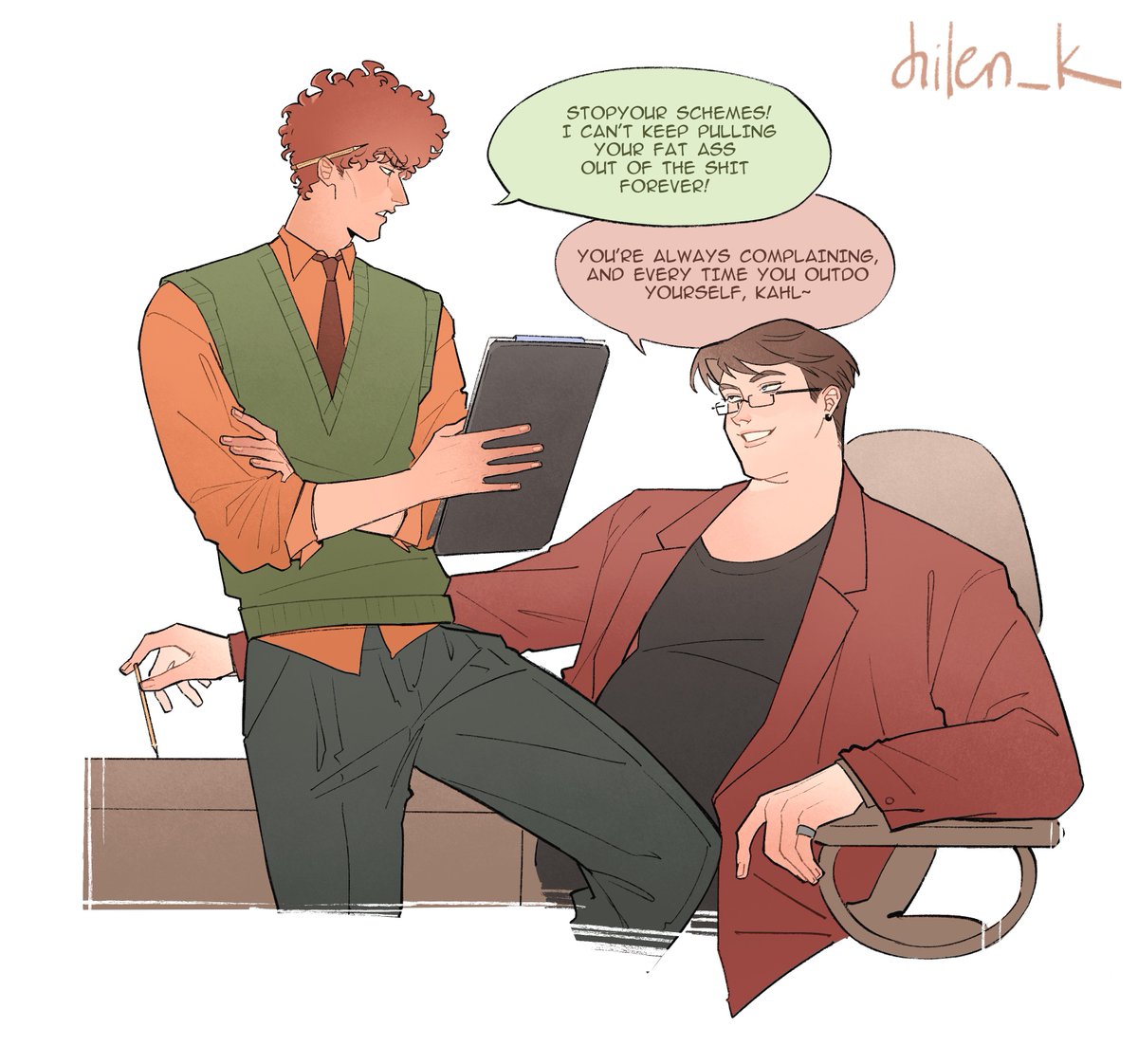 Hilen_Kychiki's tweet photo. #kyman #kylebroflovski #spkyman #SouthPark #ericcartman
AU where Kyle is a lawyer working with Cartman.
 What kind of shady business Eric is up to?.. https://t.co/McVaLXikCV
