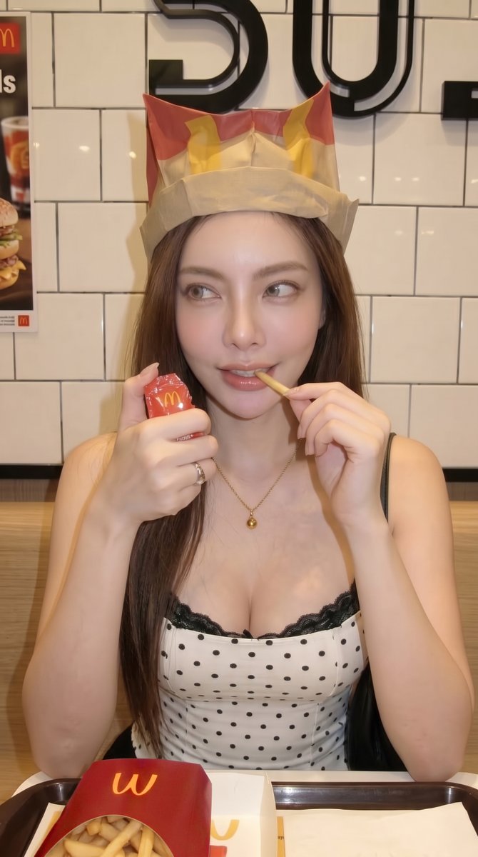 heyitsnaravr's tweet photo. ท่าแมวมาแล้ว เหลือแค่คนมาลูบหัว 🍟🐱💕
#McKitty #McDonaldsTrend #Thaigirl #XThailand #fypシ゚viral https://t.co/WikWQLdGfT