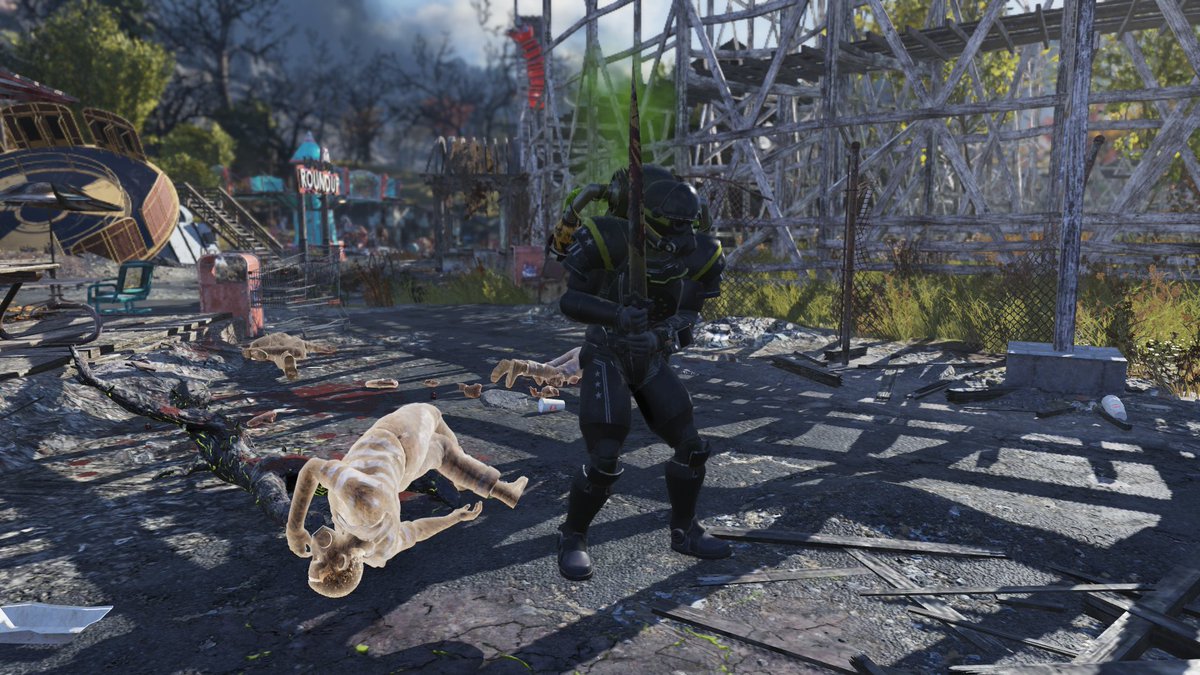55STat's tweet photo. New @Fallout Season 26 Blood Moon update.
Gave the Pint Size Slasher a taste of some lovely Ultracite Terror. Not so pint size as advertised....😈😅
#fallout #fallout76 #fallout76bewarethebloodmoon #fallout76season26 #gamer #enclave #videogamer #theslasher #halloween https://t.co/HrOlfuai7V