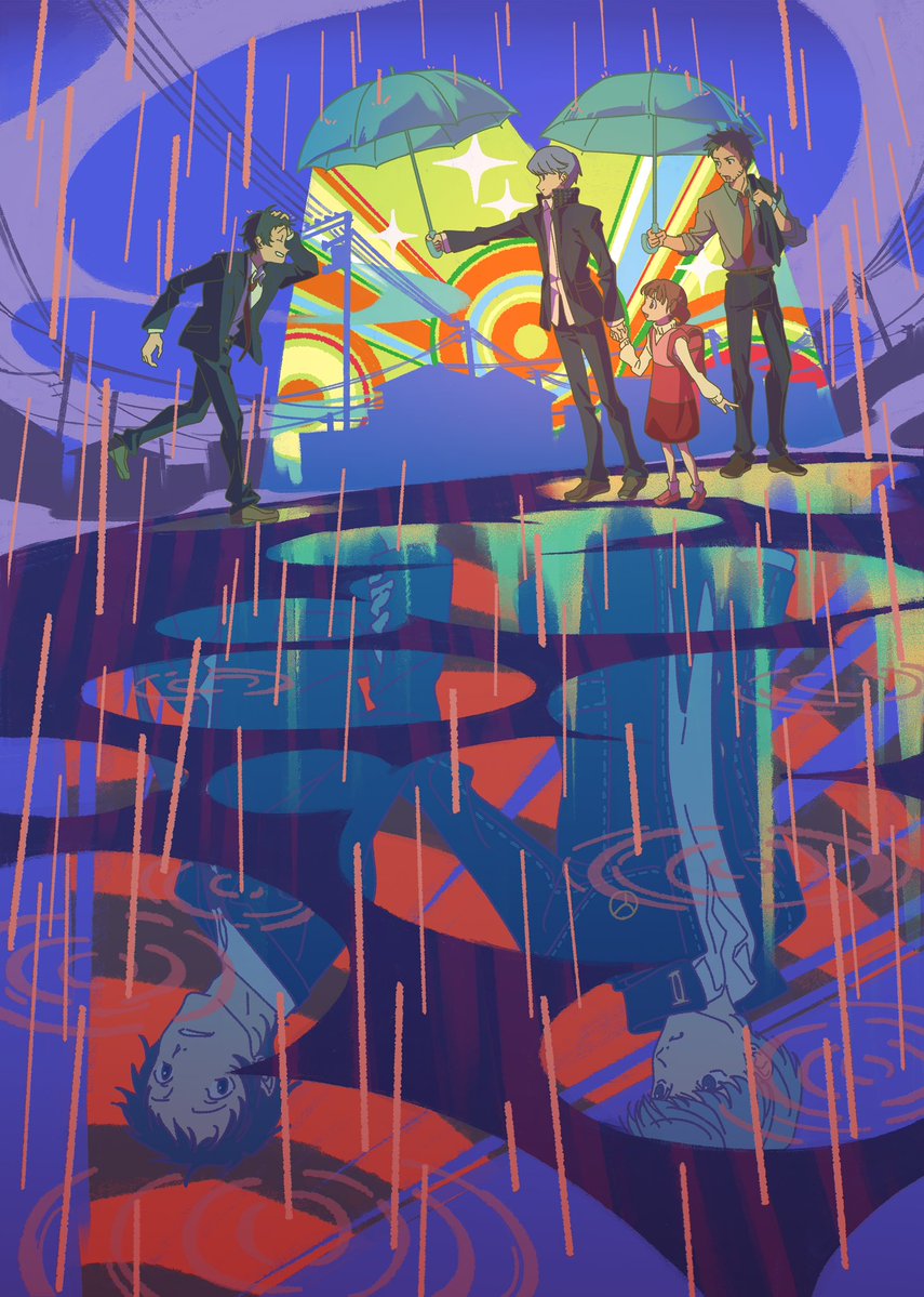 hamu_nigiri's tweet photo. お友達の主足本に寄稿したど~じま家絵☔️ https://t.co/yDX9re7Uit