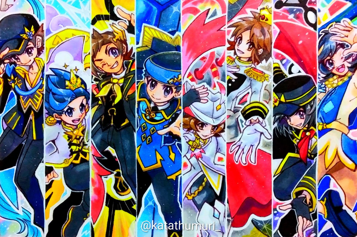 katathumuri_'s tweet photo. ネオチャン衣装の男主くんたち✨
７周年&amp;コウキくん新衣装おめでとう！！！
#ポケマスアート https://t.co/9QJQpNVEa9