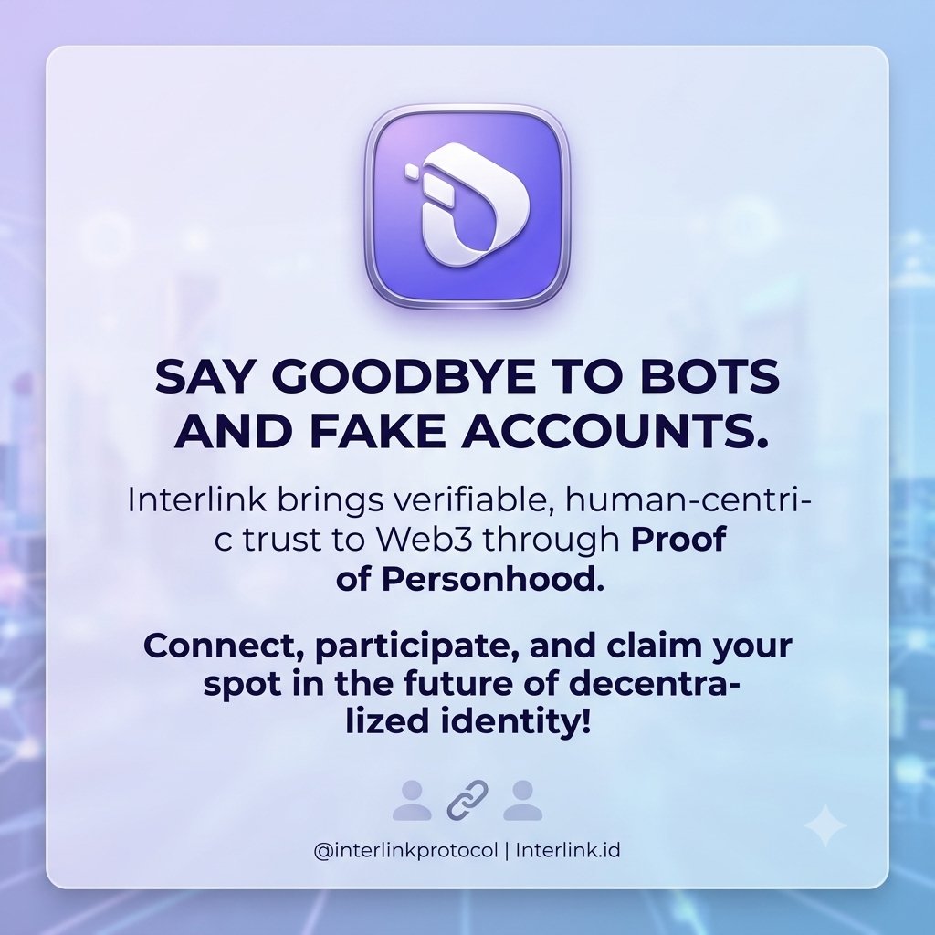 quadri_idris's tweet photo. Say goodbye to bots and fake accounts. Interlink brings verifiable, human-centric trust to Web3 through Proof of Personhood. Connect, participate, and claim your spot in the future of decentralized identity!
#INTERLINK #ITLG #ITL https://t.co/YuvHlMej85