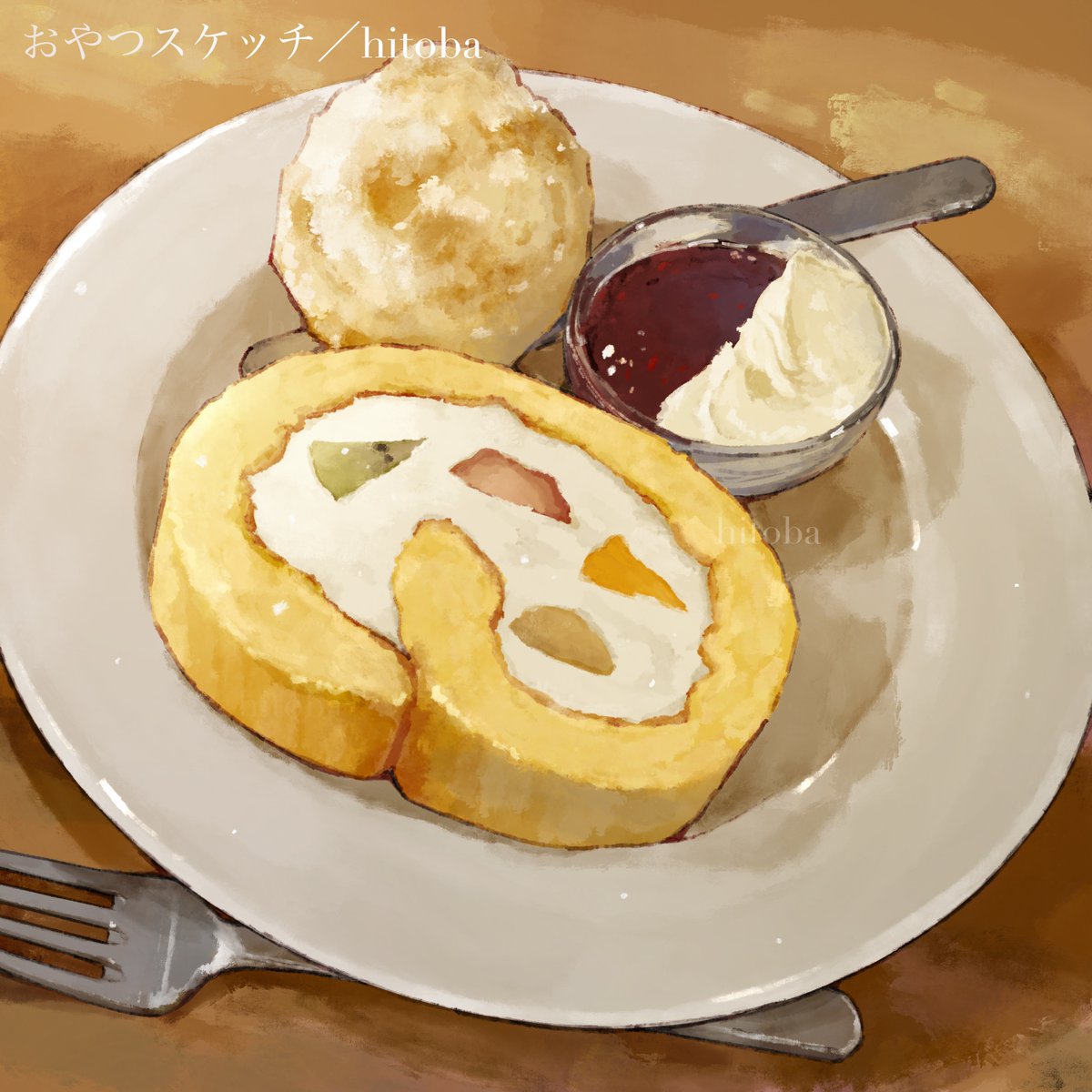 hitoba_'s tweet photo. おやつスケッチまとめ🍰 https://t.co/mlytpCZXmm