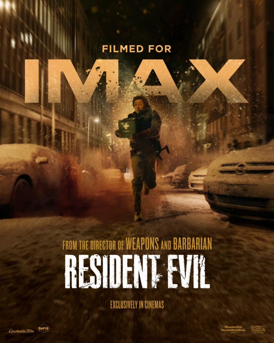 _PVRCinemas's tweet photo. The outbreak hits different on IMAX. 😰
Step into the world of Resident Evil with bigger screens, sharper details and every terrifying moment turned all the way up. 🎬🧟

#ResidentEvil releasing at PVR INOX on Sept 18!
Book now: https://t.co/aktyEjTQ8O
.
.
.
#AustinAbrams #PaulWalterHauser #ZachCherry #KaliReis

Credits: Sony Pictures India & Milan Records.

All rights belong to their respective owners.