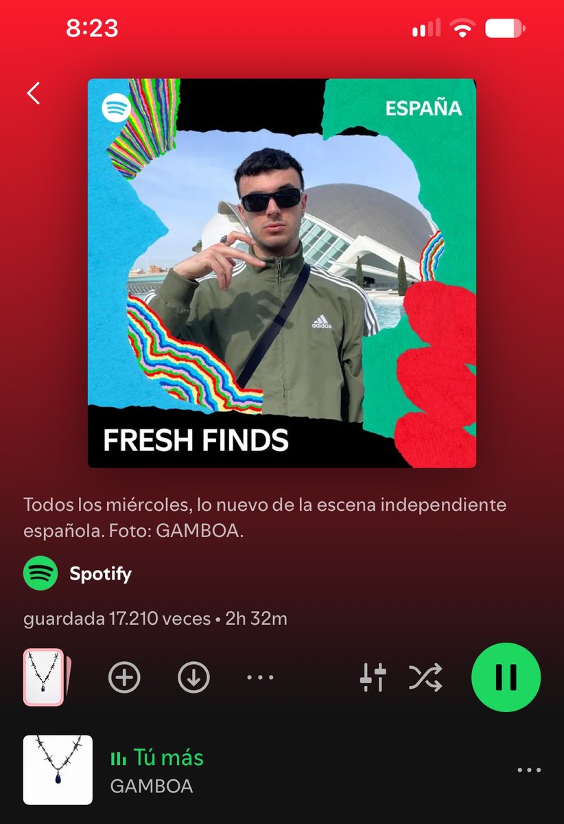 411gamboa's tweet photo. gracias @SpotifySpain solo falta q mi productor sepa escribirlo🤣🍾🍾 https://t.co/fqWaimTXJR