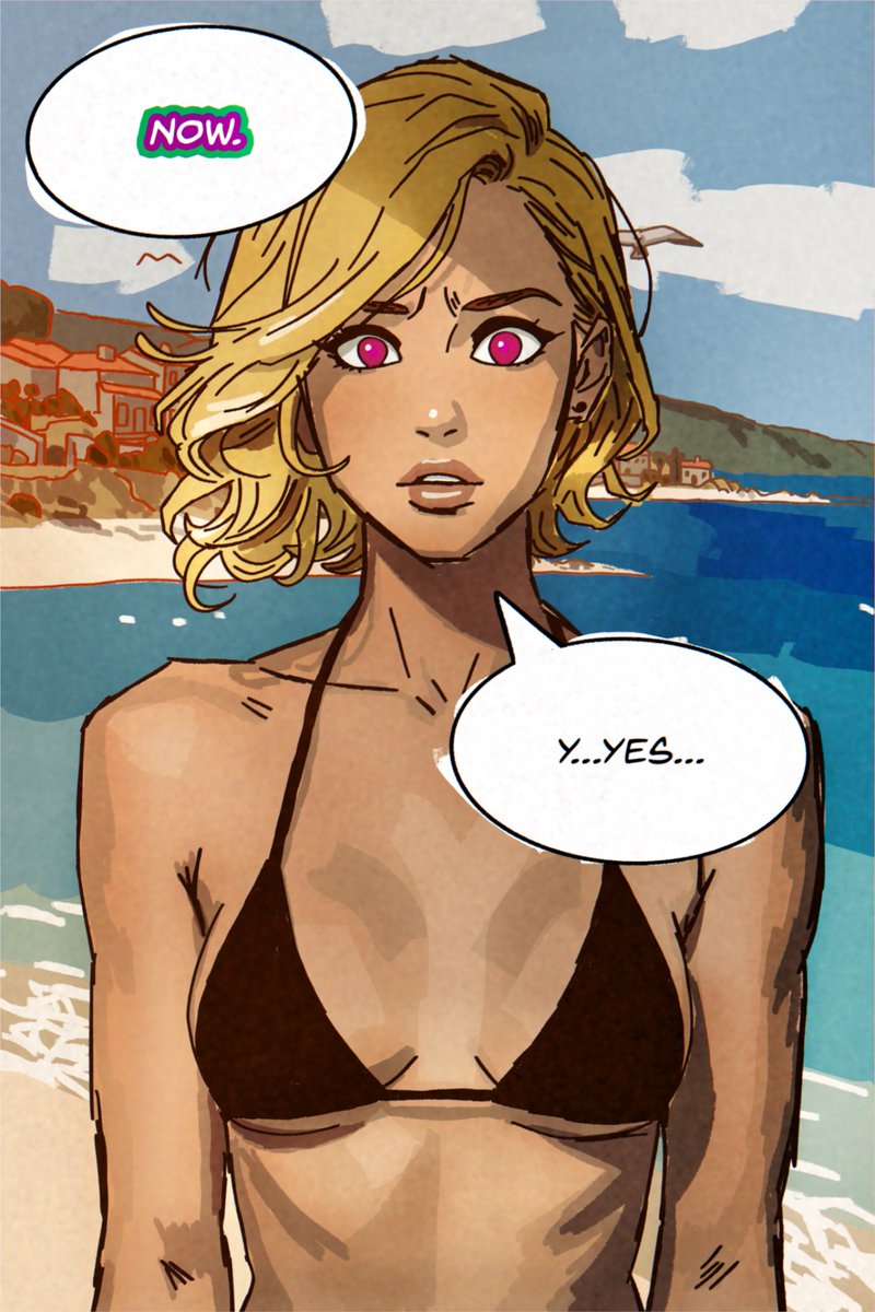 TinyGraceDraws's tweet photo. mind control on the beach! 1/2 https://t.co/oIyaLX8eG4