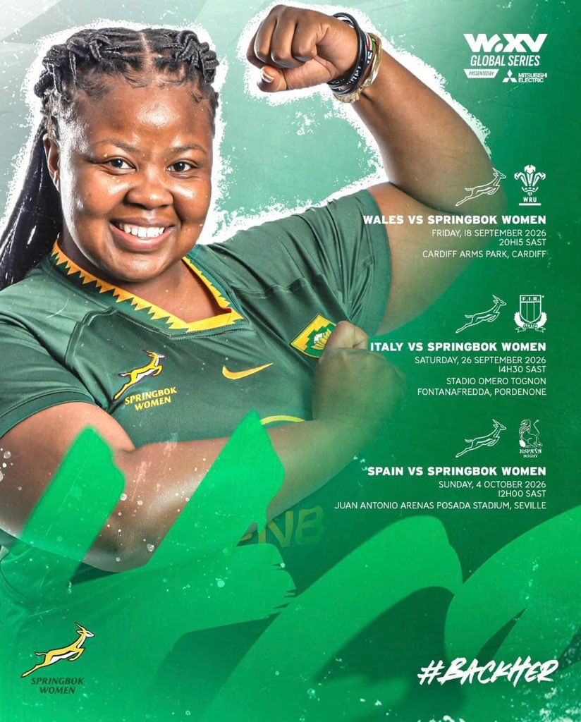 Image for the Tweet beginning: The Springbok Women are ready