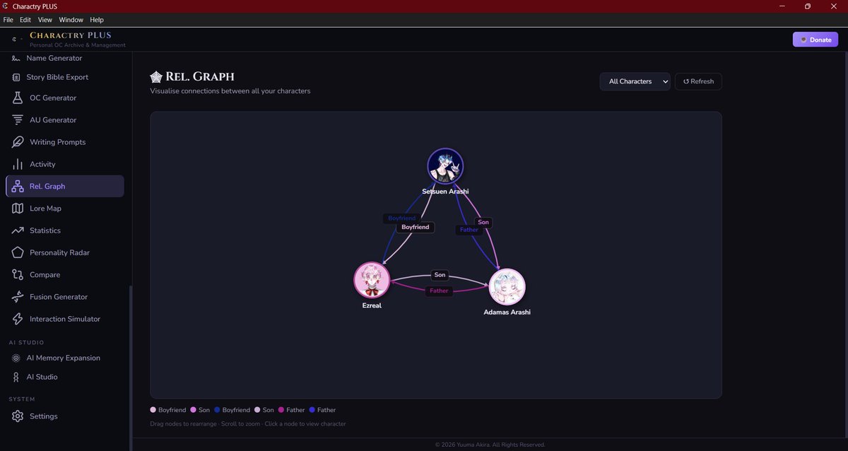 EnjouAkuma's tweet photo. I haven't really shared this outside of my servers, but I have been making a OC management app (windows only) since March and I'm getting close to releasing it! It's called Charactry! It can be used to store UTAU characters too!
#UTAU #Charactry #OC #OriginalCharacter https://t.co/HGHQiudw1S