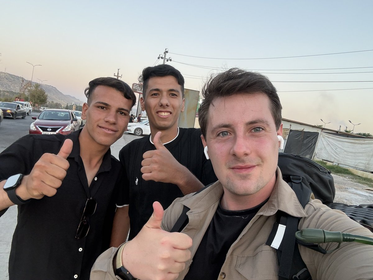 Lordmiles's tweet photo. Day 1 of walking the entire length of Iraq (658 miles!) to recover from a breakup 

I walked 48km (30 miles) or 4.52% of the country. 

I met a lot of cool people along the way, and I’m excited for tomorrow. Thankyou for having me as your guest! https://t.co/FIb7SYfjwR