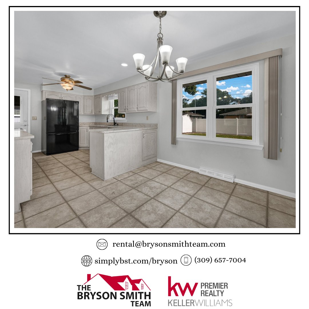 BrysonSmithTeam's tweet photo. ✨ BRIGHT, FRESH & READY TO RENT ✨
📍 3422 North Rockwood Road | Peoria
🏡 3 bedrooms | 1.5 baths

📐 Approx. 1,360 sq. ft.
🚗 Attached 2-car garage
☀️ Loads of natural light throughout
🤍 Fresh, neutral interior with a clean, updated feel
🍳 Bright white kitchen with generous cabinet space
🛋️ Spacious main living area
🌿 Enclosed bonus/sunroom space for extra flexibility
🧺 Private laundry
🌳 Large fenced backyard
📍 Convenient Peoria location
👀 See more: https://t.co/2bRJWdNVH9
👉 Apply today: https://t.co/KVPyRYV1HF

Presented By:

🦸‍♂️ Bryson Smith, CEO & Designated Managing Broker

Bryson Smith Team - Keller Williams Premier Realty
309.282.4918 - rental@brysonsmithteam.com