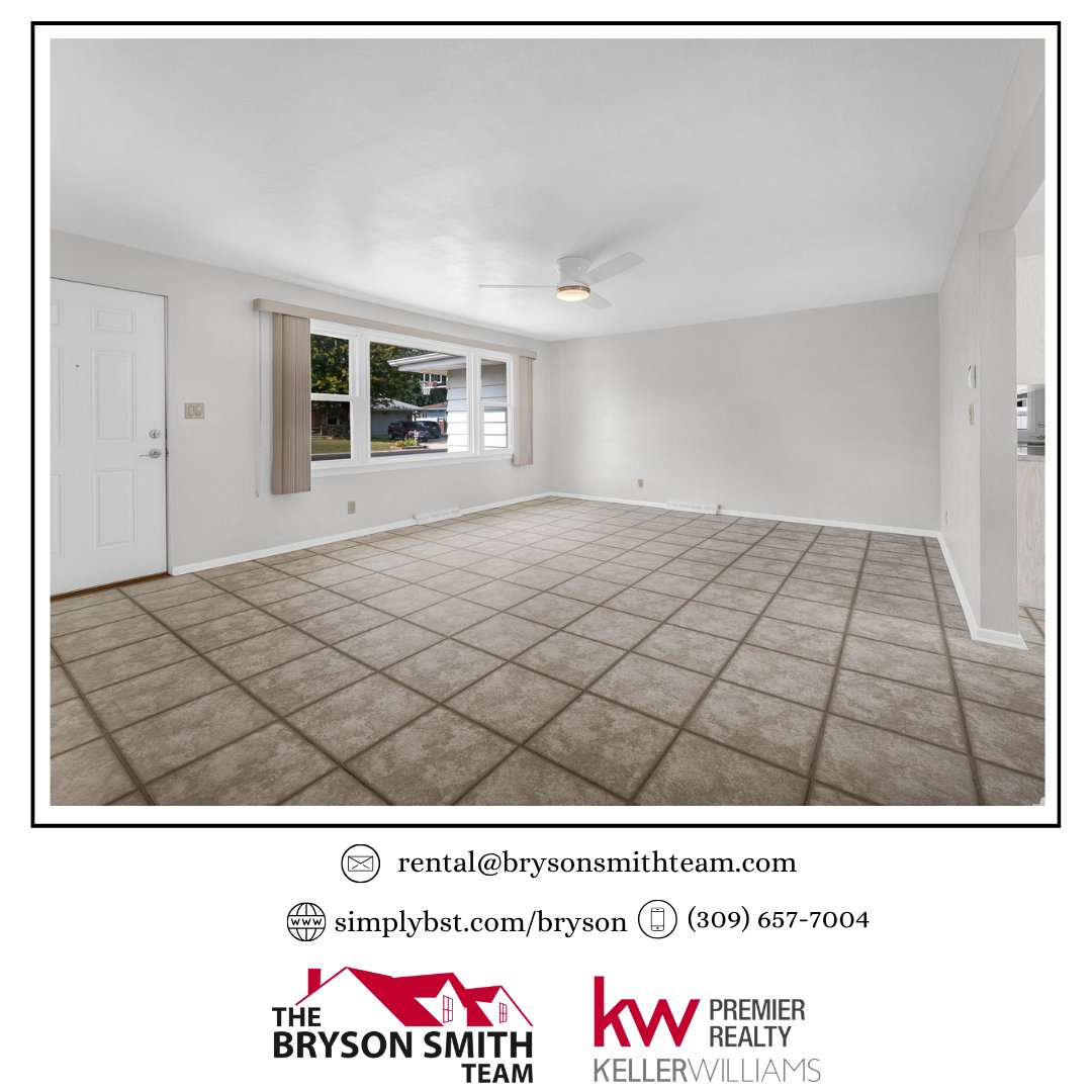 BrysonSmithTeam's tweet photo. ✨ BRIGHT, FRESH & READY TO RENT ✨
📍 3422 North Rockwood Road | Peoria
🏡 3 bedrooms | 1.5 baths

📐 Approx. 1,360 sq. ft.
🚗 Attached 2-car garage
☀️ Loads of natural light throughout
🤍 Fresh, neutral interior with a clean, updated feel
🍳 Bright white kitchen with generous cabinet space
🛋️ Spacious main living area
🌿 Enclosed bonus/sunroom space for extra flexibility
🧺 Private laundry
🌳 Large fenced backyard
📍 Convenient Peoria location
👀 See more: https://t.co/2bRJWdNVH9
👉 Apply today: https://t.co/KVPyRYV1HF

Presented By:

🦸‍♂️ Bryson Smith, CEO & Designated Managing Broker

Bryson Smith Team - Keller Williams Premier Realty
309.282.4918 - rental@brysonsmithteam.com