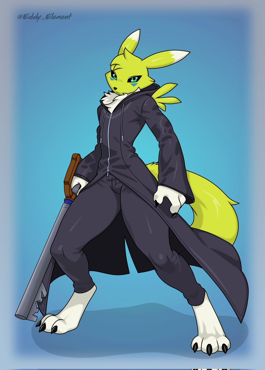ThatRenamon's tweet photo. KH IN FORTNITE HUH? Im so in and I’m buying the Roxas skin for sure. Speaking of Kingdom Hearts and that dripped out robe Roxas wears…

Another blonde has entered the leather! 💛

🎨: @/Eddy_Element https://t.co/8x6UirDxt7