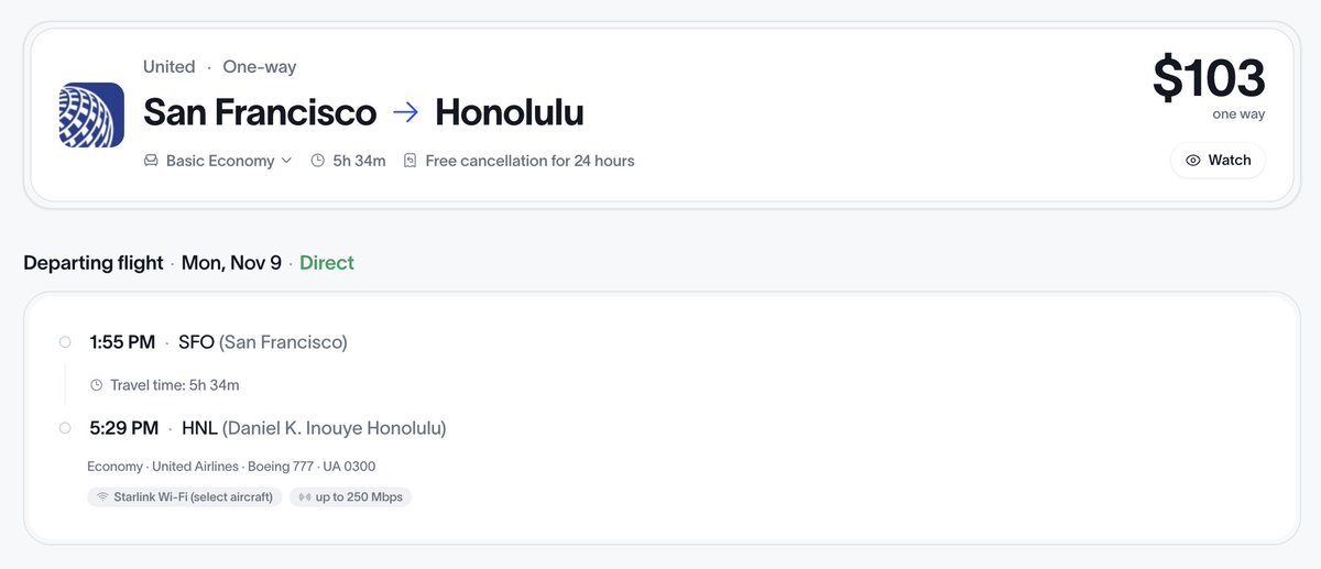 RiftTravel's tweet photo. San Francisco to Honolulu $103 [non stop] https://t.co/gLB4LiyS3a