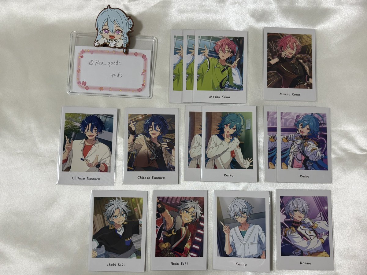 Rea_goods's tweet photo. 交換　あんスタ ぱしゃっつ debut collection2

譲
舞珠、チトセ、カンナ、ライカ、維吹

求
ジュイス
※開花前後同数での交換希望

郵送対応のみ
検索からも気軽にお声掛けください。 https://t.co/ARNHMhAMIj