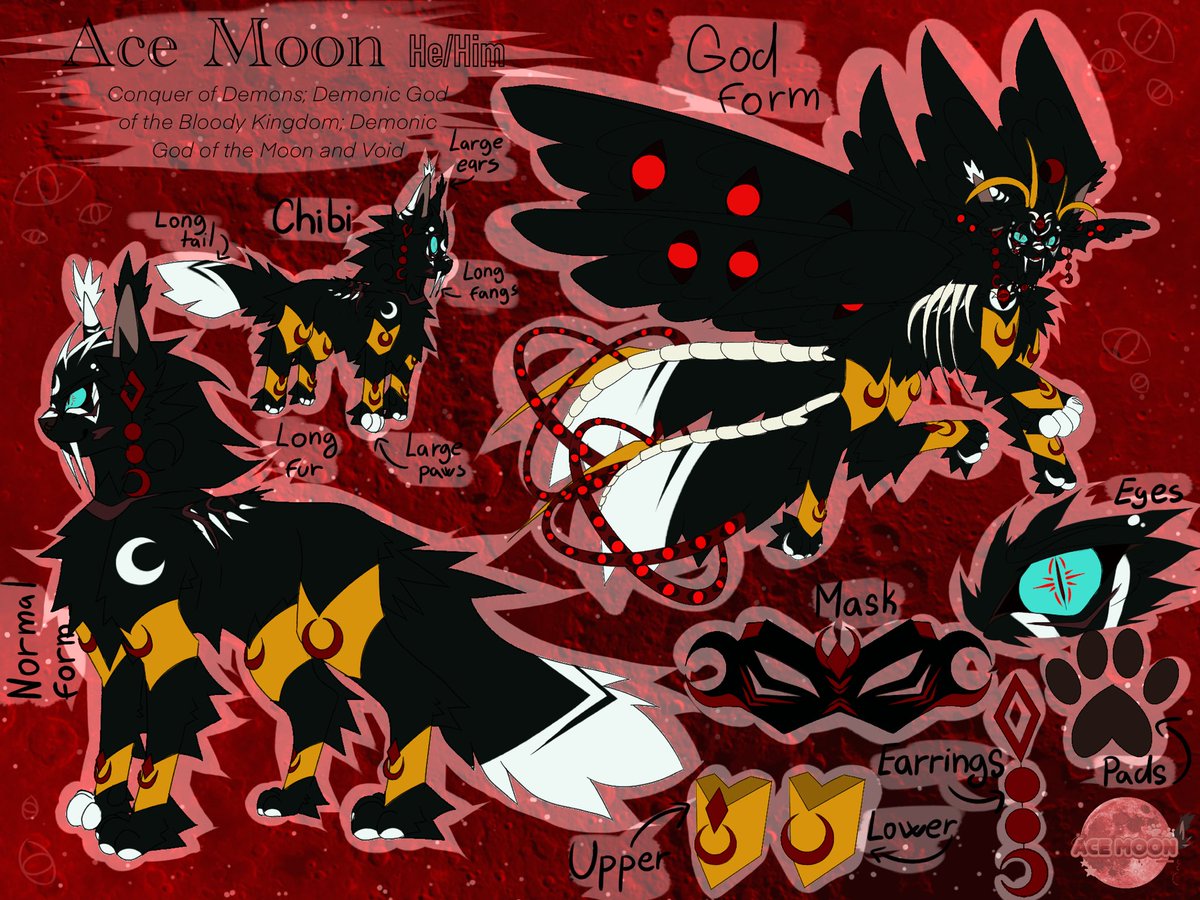 AceyMoonART's tweet photo. @motherayas One of my main characters! I use him to represent myself. Ace Moon is a demonic feline who carries almost normal feline. https://t.co/O3Ru0xDVPI