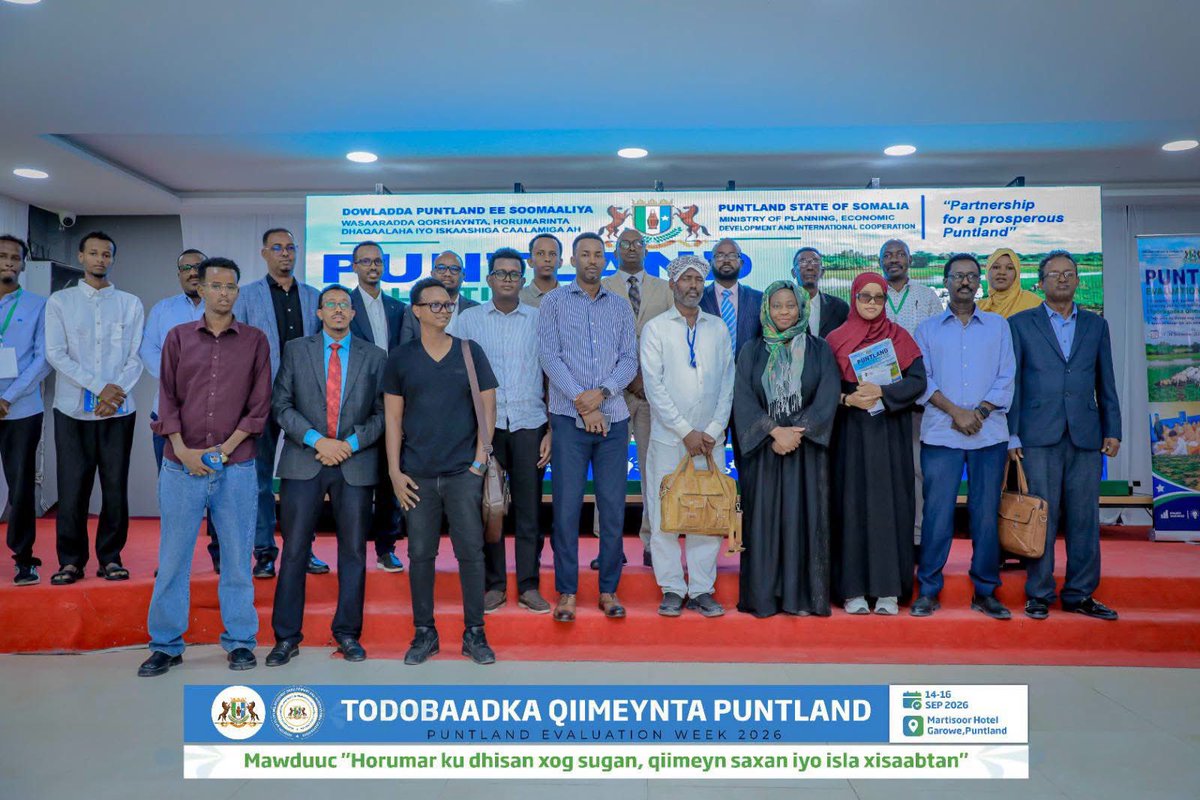 OAG_PUNTLAND's tweet photo. The Auditor General of Puntland, Mr. Osman Mahmoud Ali (Qaroofey), attended the closing ceremony of Puntland Evaluation Week 2026 in Garowe.

The event focused on strengthening evaluation, data-driven and decision-making.

#PEW2026 #OAGPuntland https://t.co/HeSIk2TvGL