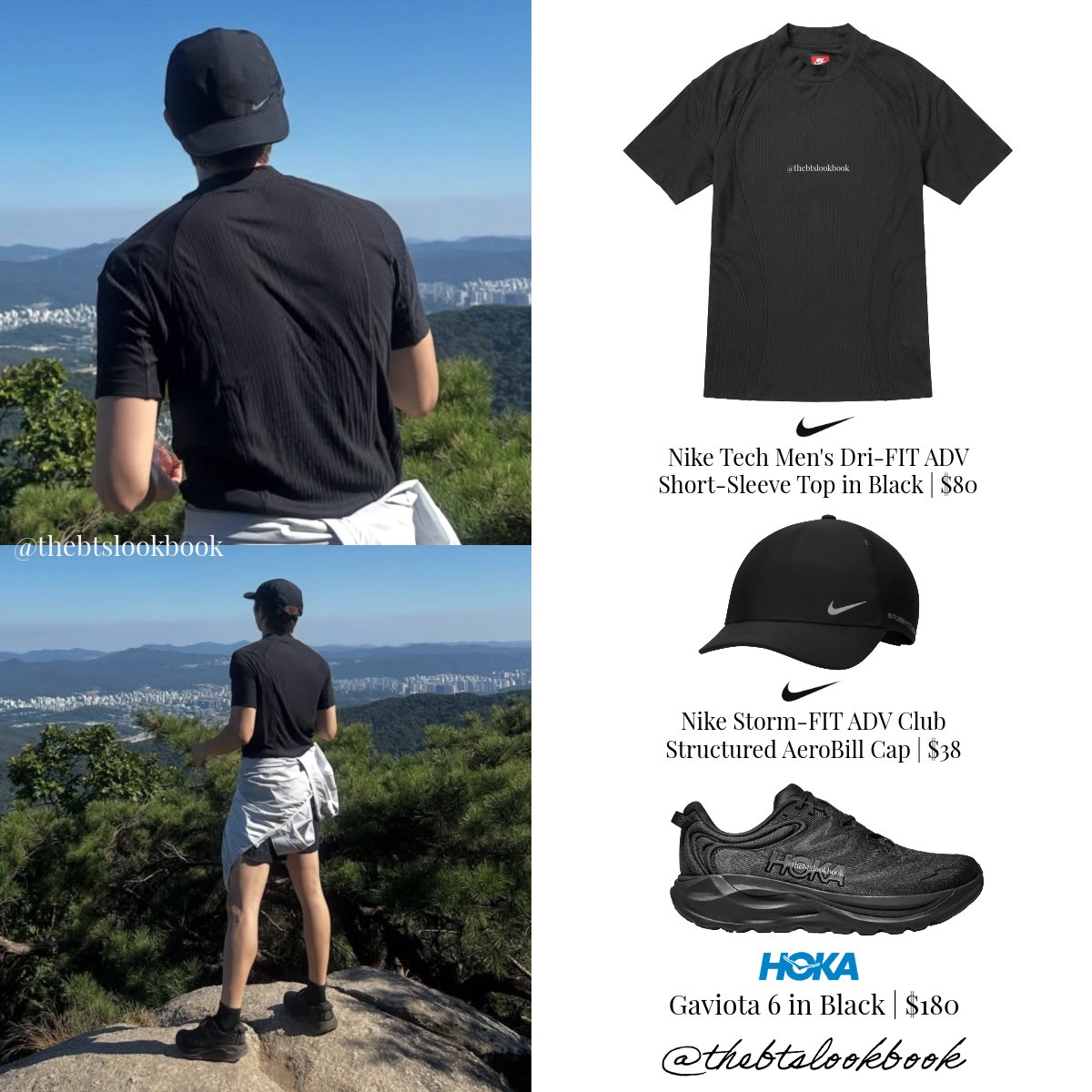 thebtslookbook's tweet photo. Namjoon wore a “Dri-Fit ADV Short Sleeve Top” by @Nike , “Storm Fit ADV Aerobill Cap” by @Nike and “Gaviota 6” by @hoka
#BTS #RM #namjoon #김남준 #btsstyle #thebtslookbook #Nike #Hoka #방탄소년단 #RMstyle https://t.co/bgskohpoKy