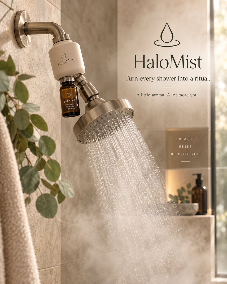 narimediaio's tweet photo. What if you could turn any shower into a spa ritual?

HaloMist is a concept for a universal shower aromatherapy attachment that fits between the pipe and shower head, letting you add essential oils in a sleek, simple way.

A little aroma. A lot more you. https://t.co/AorougBwiH