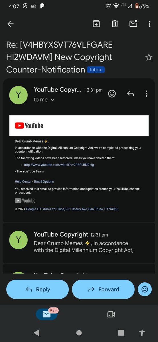 Pravesh070507's tweet photo. > "Hi @TeamYouTube, following up on channel UC2xudRskTeywi6jFbyTROTA. To prove content originality: YouTube's legal team recently reviewed and restored multiple videos after my DMCA counter-notices. The suspension was just a description template error on a few clips, not spam.🙏 https://t.co/4VQ66qqWLR