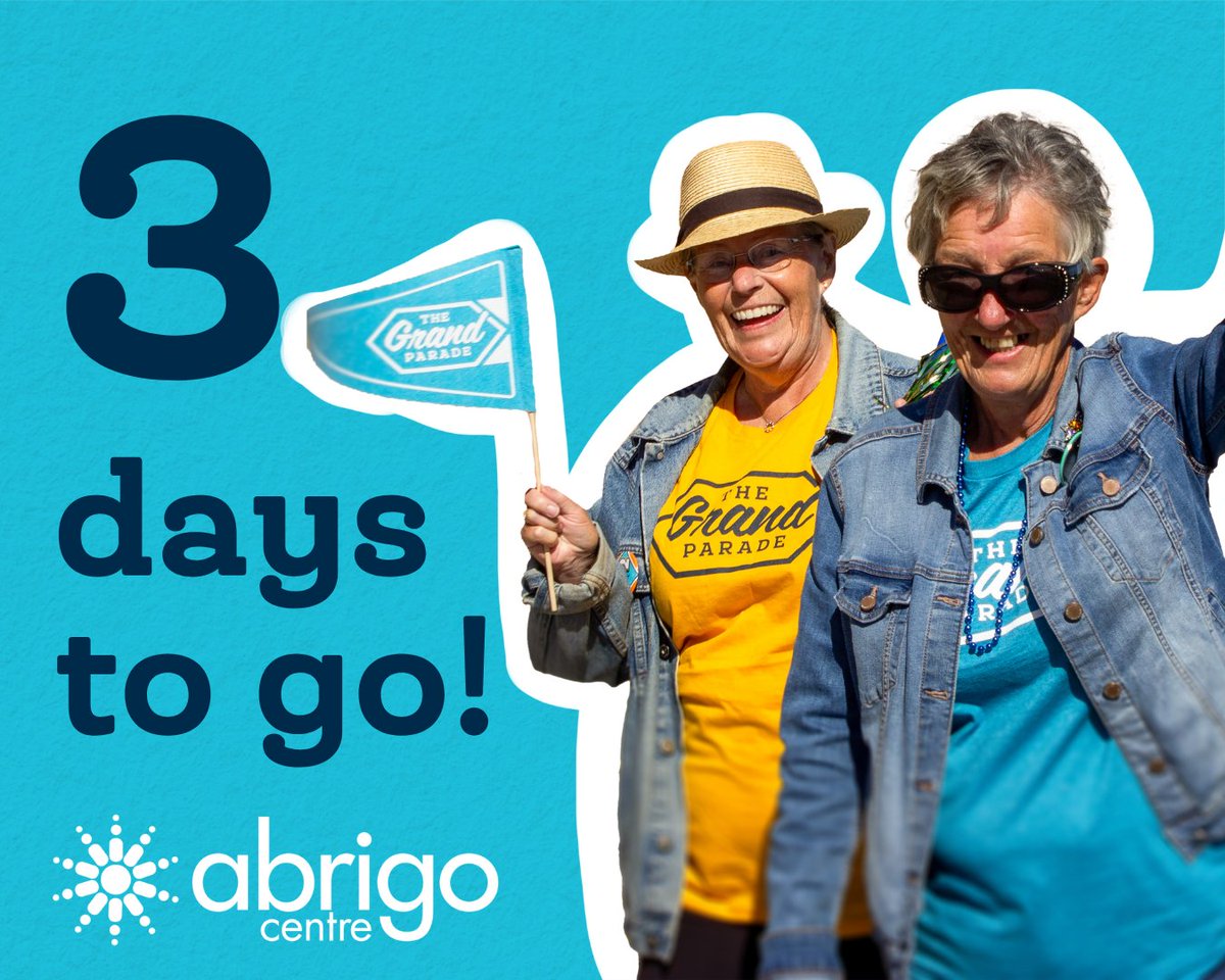 abrigocentre's tweet photo. The countdown is on, only three days left until The Grand Parade! Join us this Saturday at 10:00 a.m. at Loretto College for our 2.5 km charity walk in support of the seniors in our Life and Hope program. Visit us at https://t.co/IFxRee1ve4 to walk, donate or more information. https://t.co/7ySkfUeYHq