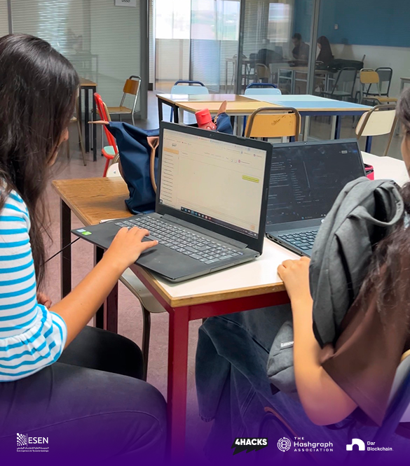 DarBlockchain's tweet photo. ESEN has reached the hackathon stage of HCCC 2026.

Teams are now building through the ESEN Campus Edition, with the local hackathon still in progress.

Big thanks to Jihen Elouakdi and the ESEN team for the commitment and coordination throughout the journey.

We’ll share the first local winner once this stage wraps.

Organized by @DarBlockchain  and @The_Hashgraph. Powered by @4Hacks_io.