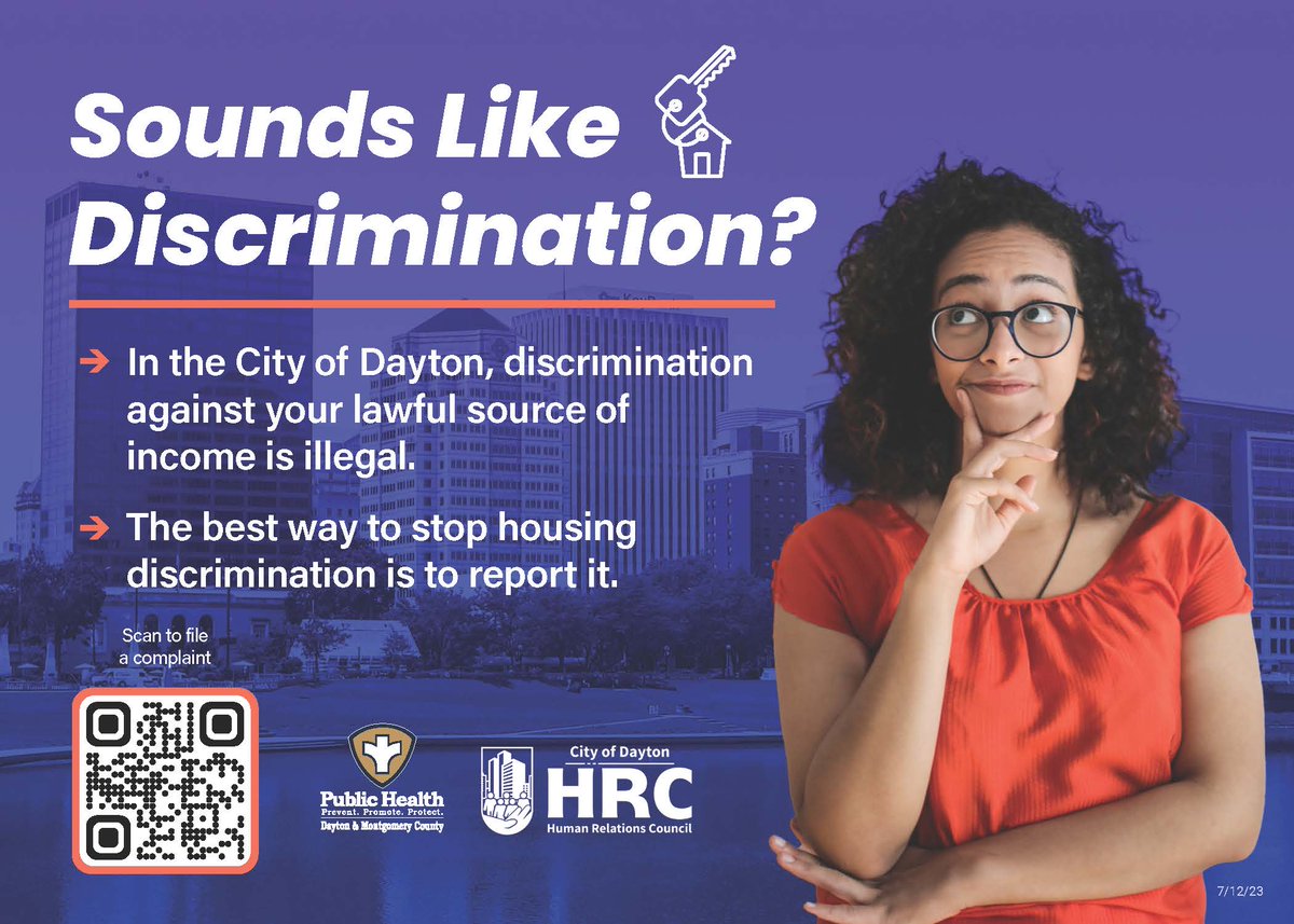 MVFHC's tweet photo. Having problems finding housing in Dayton with a Voucher or because your income is not from employment? Contact Dayton Human Relations Council or the Miami Valley Fair Housing Center https://t.co/SKJL5yamwB for more information about Dayton's Source of Income Protection. https://t.co/mNxyPrB6EI