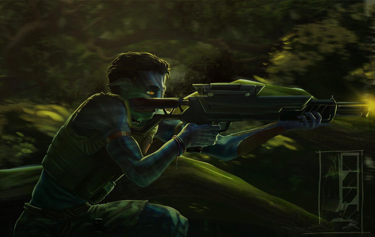 Ravayel1's tweet photo. It's  DOOOOOOOOONE

(Pls read that in a Mariah Carey high pitched note)

#avatar #afop #navi #soldier #illustration https://t.co/5fI8zRdxFa