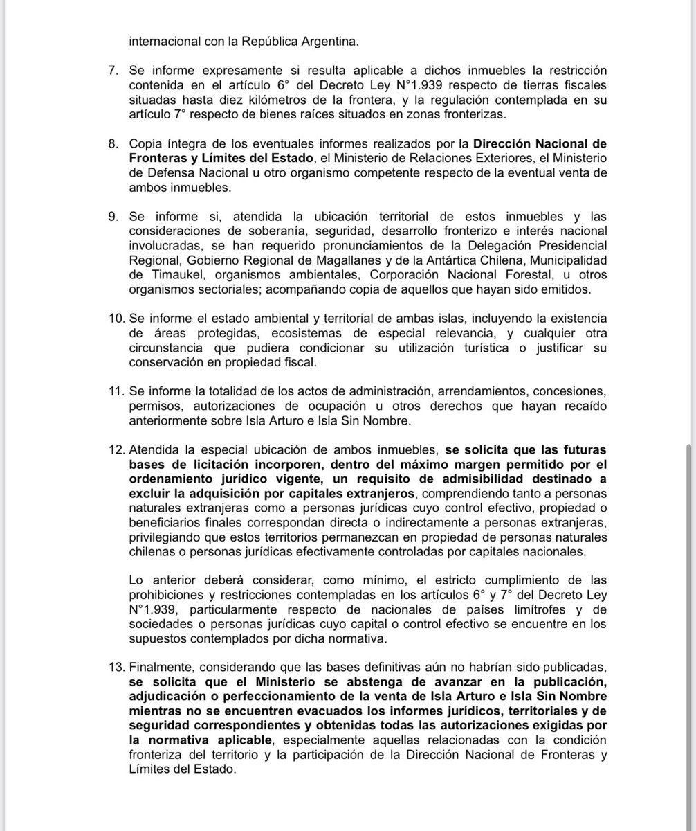 jorbritoh's tweet photo. Gran noticia para Chile. La presión ciudadana fue clave y nosotros también hicimos nuestra parte, oficiando a Bienes Nacionales para pedir antecedentes y frenar la venta de las islas Arturo y Sin Nombre, en Tierra del Fuego.

Hoy el gobierno da pie atrás.

La soberanía e interés nacional no se rematan.

Acá, nuestro oficio con fecha 8/09👇🏽