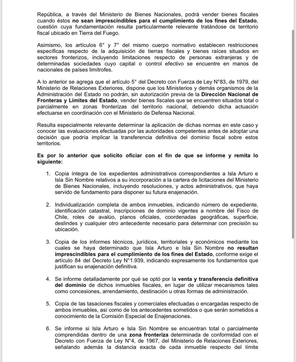 jorbritoh's tweet photo. Gran noticia para Chile. La presión ciudadana fue clave y nosotros también hicimos nuestra parte, oficiando a Bienes Nacionales para pedir antecedentes y frenar la venta de las islas Arturo y Sin Nombre, en Tierra del Fuego.

Hoy el gobierno da pie atrás.

La soberanía e interés nacional no se rematan.

Acá, nuestro oficio con fecha 8/09👇🏽