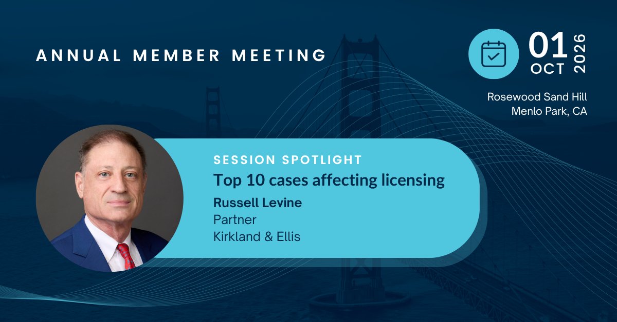 TheLOTNET's tweet photo. LOT MEMBERS: Just two weeks until #LOTBRIDGE2026.

The agenda is set.

Russell Levine, Partner at Kirkland &amp; Ellis, walks through the top 10 cases affecting licensing in 2026.

Explore the full agenda, then save your seat → https://t.co/zp3UKxls9D https://t.co/T2ou48LSjj