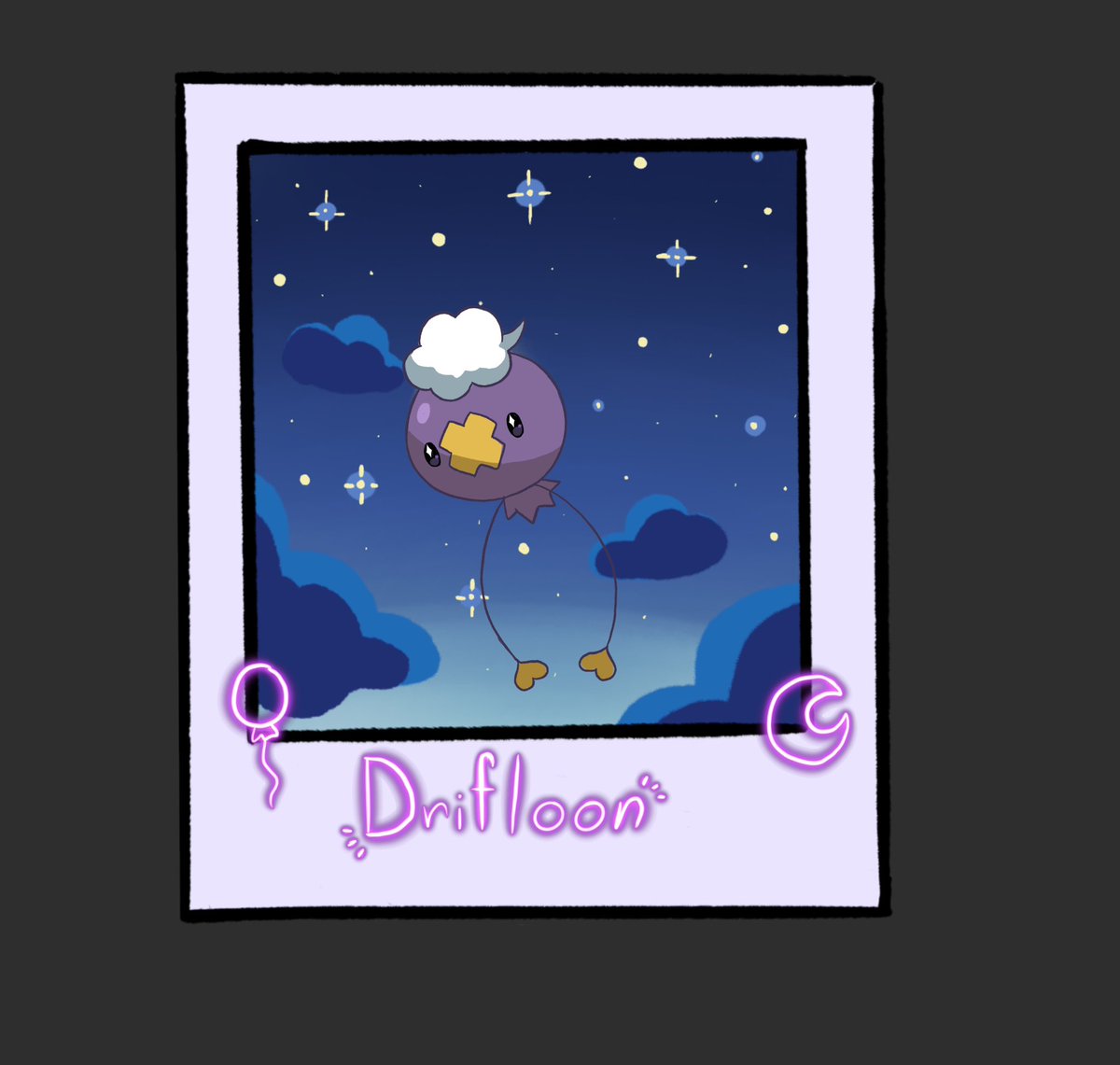 CottonsCandiez's tweet photo. Drifloon Polaroid, still looking for #artmoots ~ #Pokemonart #pokemon #pokemonfanart #drifloon #pokemondrifloon #moots #fanart https://t.co/ZRClScglAy