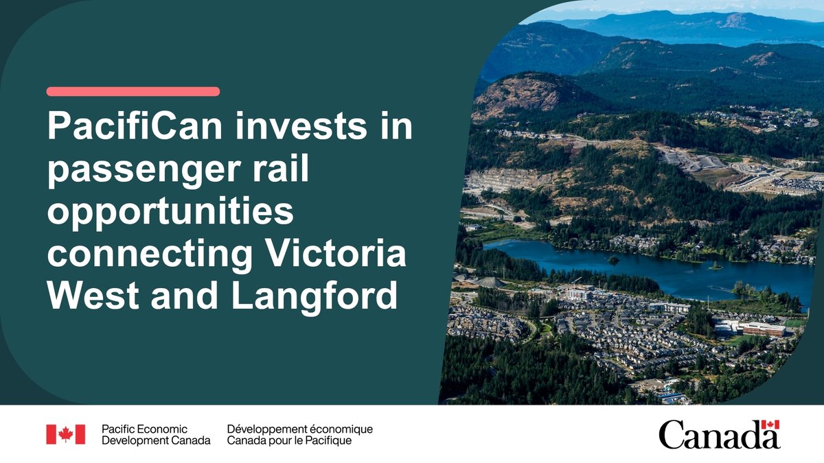 PacifiCanEN's tweet photo. 📣 NEW: PacifiCan invests $500K through the Build Communities Strong Fund Local Impact Stream for the Island Corridor Foundation to conduct studies on potentially restoring rail service between Victoria West &amp; Langford.

➡️ https://t.co/QYqlnMWjkN https://t.co/yY5LBK78rT