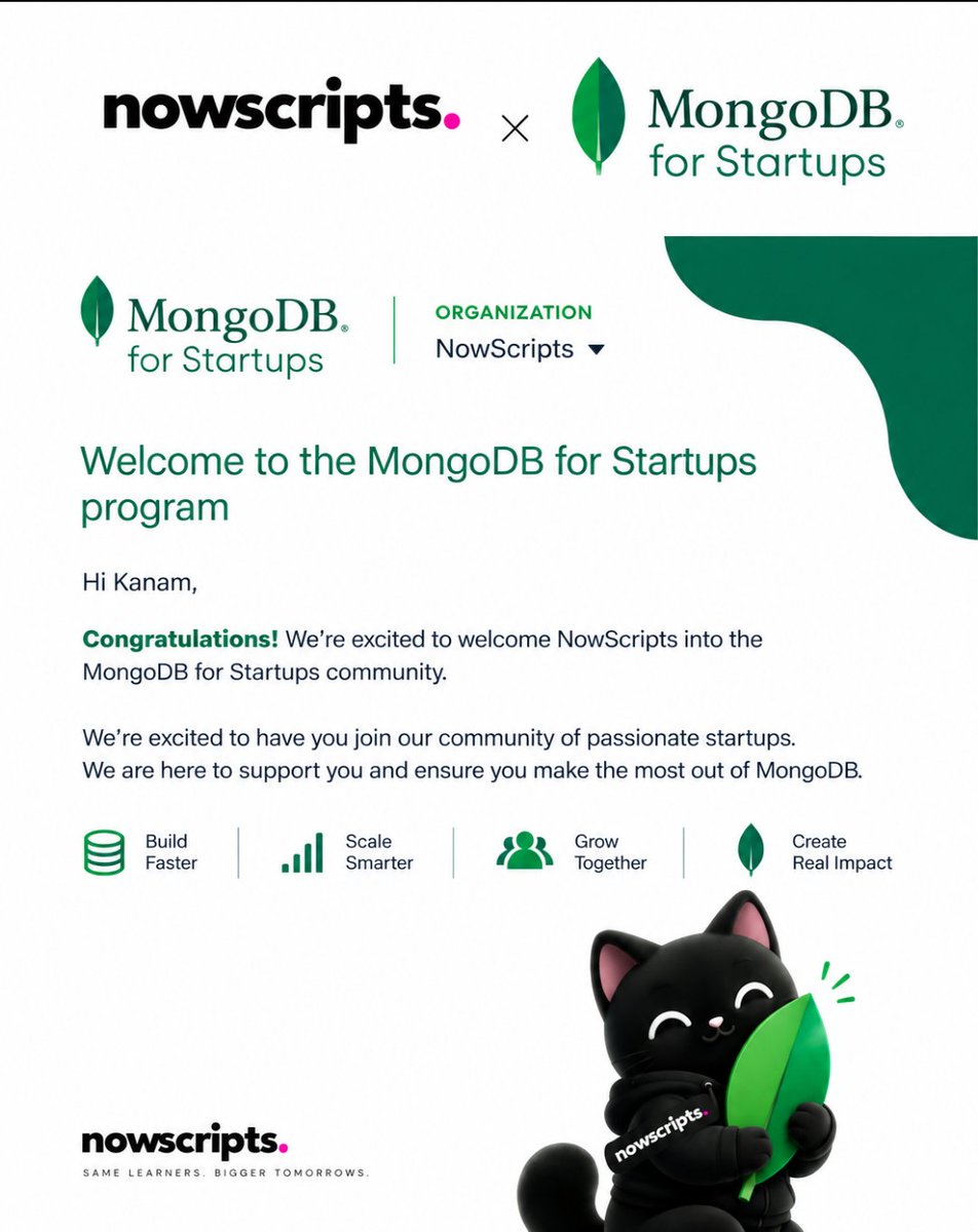 kRamu581's tweet photo. Yesterday accepted under @MongoDB startups
Currently nowscripts x
@SarvamAI x @MongoDB
#letsconnect #builtinpublic #servicenow https://t.co/ZI0Uin5ivh