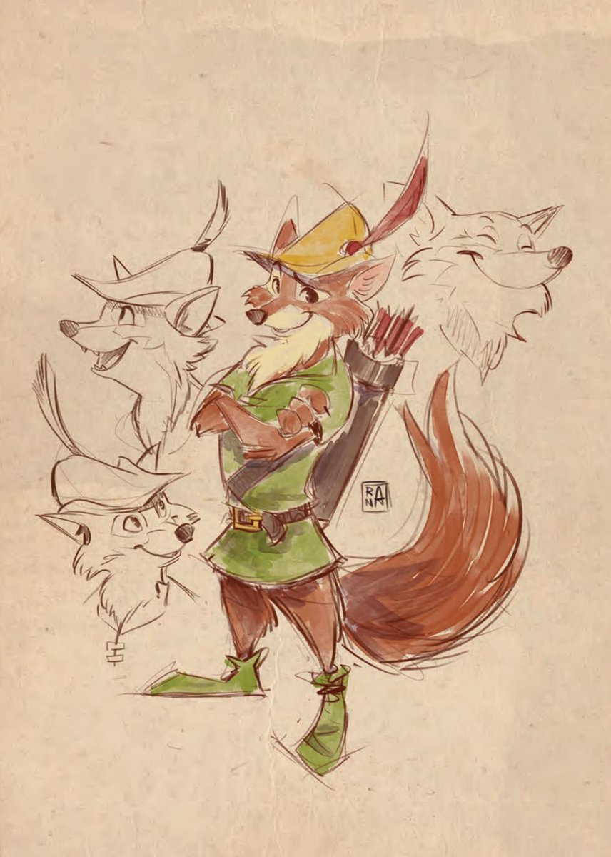DisneyReact's tweet photo. 📸 El dibujante de los nuevos cómics de #RobinHood, Alessandro Ranaldi, ha compartido estos bonitos sketches con sus diseños de los personajes https://t.co/JDKMQg4e9Z