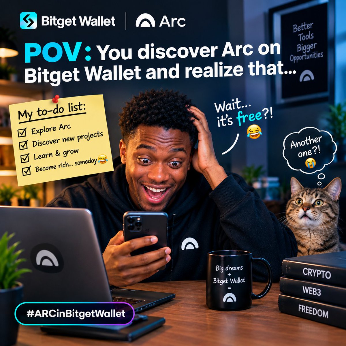 AllodjiSamson's tweet photo. POV: You discover Arc through Bitget Wallet and suddenly your โjust lookingโ turns into a full exploration ๐
Explore. Learn. Discover. Repeat.
What would be your first move on Arc? ๐
#ARCinBitgetWallet
@BitgetWalletAF @BitgetWallet
@ChadoAllodji @allodji58530597 https://t.co/kFswoR2UL4