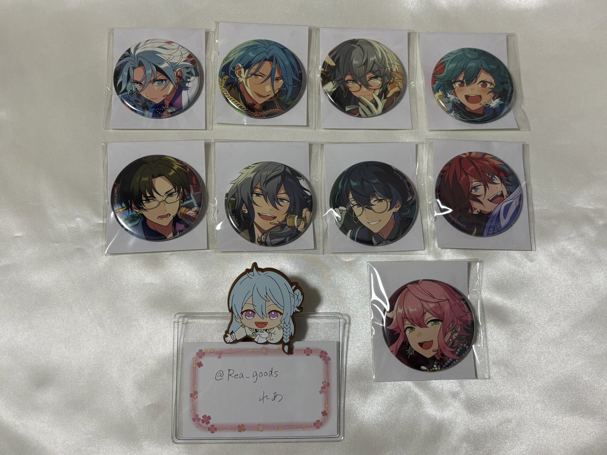 Rea_goods's tweet photo. 交換　あんスタ コレクション缶バッジ コレ缶 2026 May idol casual

譲⇒ライカ、燐音、HiMERU、敬人、維吹、ニキ、カンナ、つむぎ、桃李

求⇒渉
☆5→ i＞c(1つ)
☆4→ cのみ
☆5⇔☆5の交換のみ

郵送取引
検索からも気軽にお声掛けください https://t.co/Mc2TnkkFjv