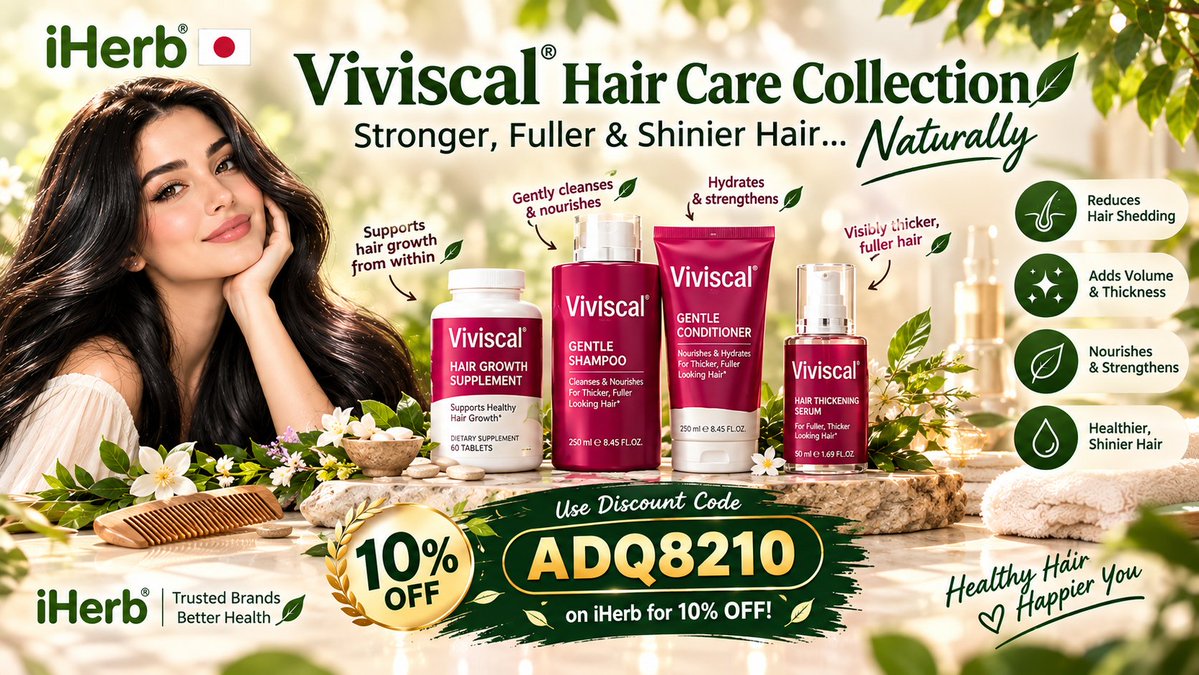 ZaydMny's tweet photo. Stronger. Fuller. Shinier. Just the way your hair deserves. 🌿
Give your hair the care it craves with Viviscal — and enjoy 10% OFF with code:
💚 ADQ8210
Your best hair starts here. ✨
Airports
"Max Domi"
Bishnoi
"1 GW"
#dwts https://t.co/T0pEUEIenQ