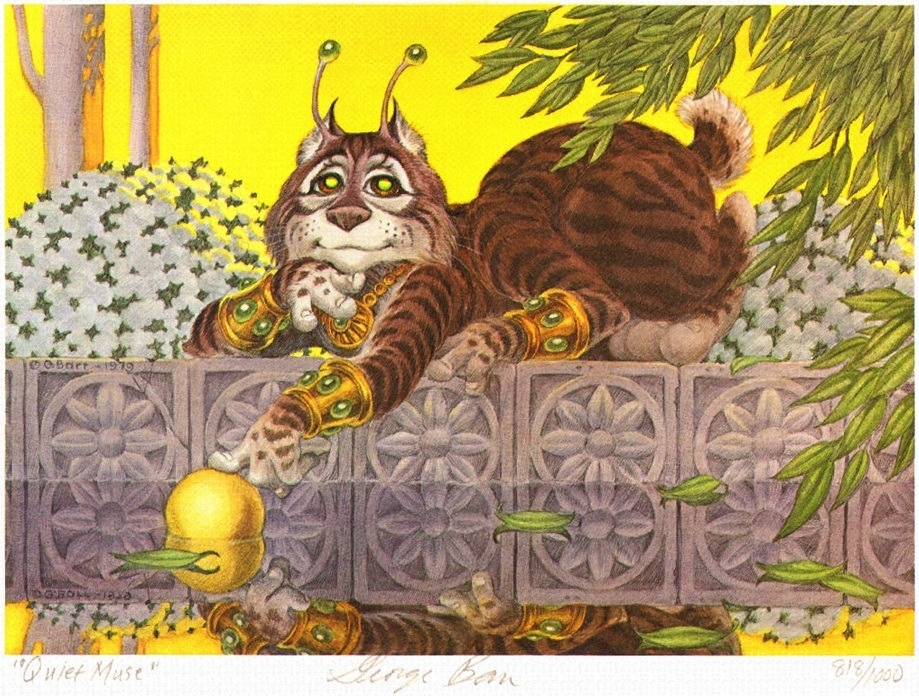 70sscifi's tweet photo. George Barr, “Quiet Muse,” 1979 https://t.co/kgbLvqgl7P