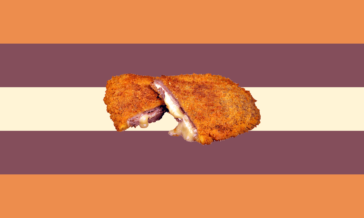 bleaklakKe's tweet photo. bandera trans colorpickeada de un cachopo

para la gente trans a la que le gusta el cachopo (como a mí) https://t.co/6MqlaZz8Uy