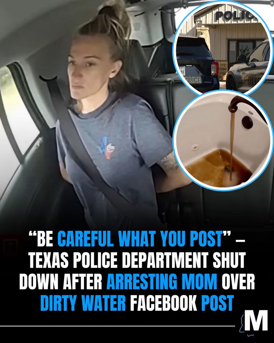 BiatchDulce's tweet photo. 🚨ICYDK: A Texas police department that made national headlines after arresting a mother over a Facebook post criticizing her town’s dirty water has now been ordered to disband by the state.😳

The Texas Commission on Law Enforcement found that the Trinidad Police Department failed to meet minimum law-enforcement standards and was unable to provide evidence that the agency provided a “public benefit” to the community. Investigators also found the department was missing 18 required policies, including guidelines involving use of force, vehicle pursuits, professional conduct and active-shooter situations.

The department came under intense scrutiny after Jennifer Combs was arrested and spent a night in jail in May after a Facebook post raised concerns about bacteria and problems with Trinidad’s drinking water. The felony charge against her was later dropped, while environmental officials ultimately confirmed problems with the city’s water system.

Now, the state has stripped Trinidad of its ability to operate its own police department, with the Henderson County Sheriff’s Office expected to handle law enforcement coverage for the small Texas community.