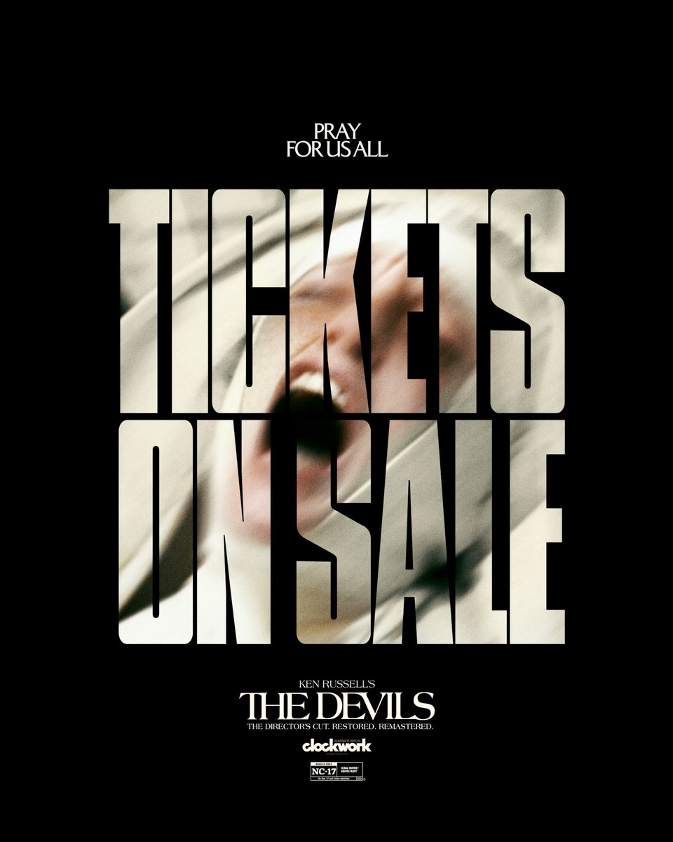 clockwork_wb's tweet photo. History has been made. 

More than 55 years in the making, tickets are on sale now for KEN RUSSELL’S THE DEVILS: https://t.co/RP4YhCOsxW https://t.co/qSkLSinkMj