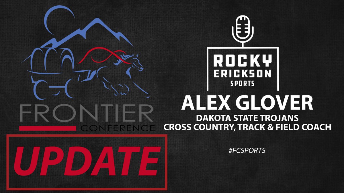 FConference's tweet photo. The FC Update by Rocky Erickson Sports is back for Season 3!  

Our third video interview of the season - presented each week by the Montana Army National Guard - features Alex Glover, Head Cross Country and Track & Field Coach at Dakota State University: https://t.co/vC7CvptsY6

#FierceFrontier - #FCsports - #TheRightWayToPlay - #NAIAxc - #NAIAtrack