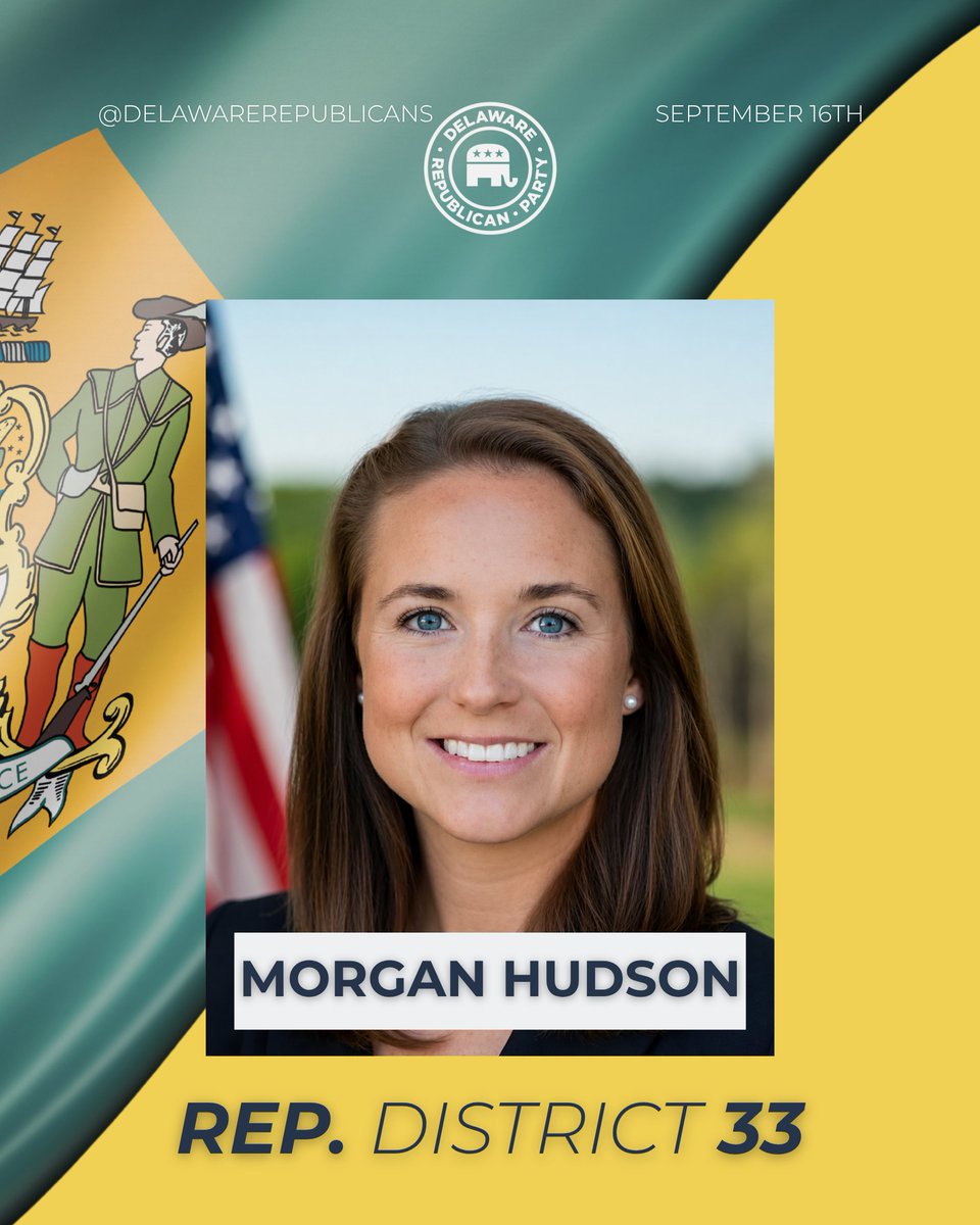 DelawareGOP's tweet photo. CONGRATULATIONS TO OUR REPUBLICAN PRIMARY WINNERS!

Congratulations to the Republican candidates who came out on top in last night’s Delaware Primary Election. We also recognize Morgan Hudson, who currently leads the District 33 Republican Primary but whose victory remains unconfirmed pending the official recount.

Dr. Mike Katz — U.S. Senate

Joseph “Dr. Joe” Arminio — U.S. House of Representatives

Gary Taylor — State Representative, District 8

 Morgan Hudson — State Representative, District 33 — UNCONFIRMED WINNER, RECOUNT PENDING

Rep. Bryan Shupe — State Representative, District 36

John Atkins — State Representative, District 41

IMPORTANT DISTRICT 33 UPDATE:
Morgan Hudson currently leads Matt Bucher by 7 votes, 1,017 to 1,010. Because of the extremely close margin, a recount is required. Hudson is included here as the current apparent winner, but the result has not yet been officially confirmed.

Follow the candidates on social media:
Dr. Mike Katz
Facebook: Dr. Mike Katz for U.S. Senate – Delaware
Instagram: @drmikekatz
X: @drmikekatz

Joseph “Dr. Joe” Arminio
Facebook: Dr. Joe for Congress
Instagram: @drjoeforcongress
X: @drjoeforcongress

Gary Taylor
Facebook: Gary Taylor for Delaware State Representative

Morgan Hudson — District 33, unconfirmed pending recount
Facebook: Morgan Hudson / Hudson for the 33rd
TikTok: HudsonForward

Rep. Bryan Shupe
Facebook: @BryanShupeDE

John Atkins
Facebook: John Atkins
Instagram: Friends to Elect John Atkins

The confirmed nominees listed above won their Republican primaries Tuesday; Hudson’s District 33 contest remains subject to a recount.