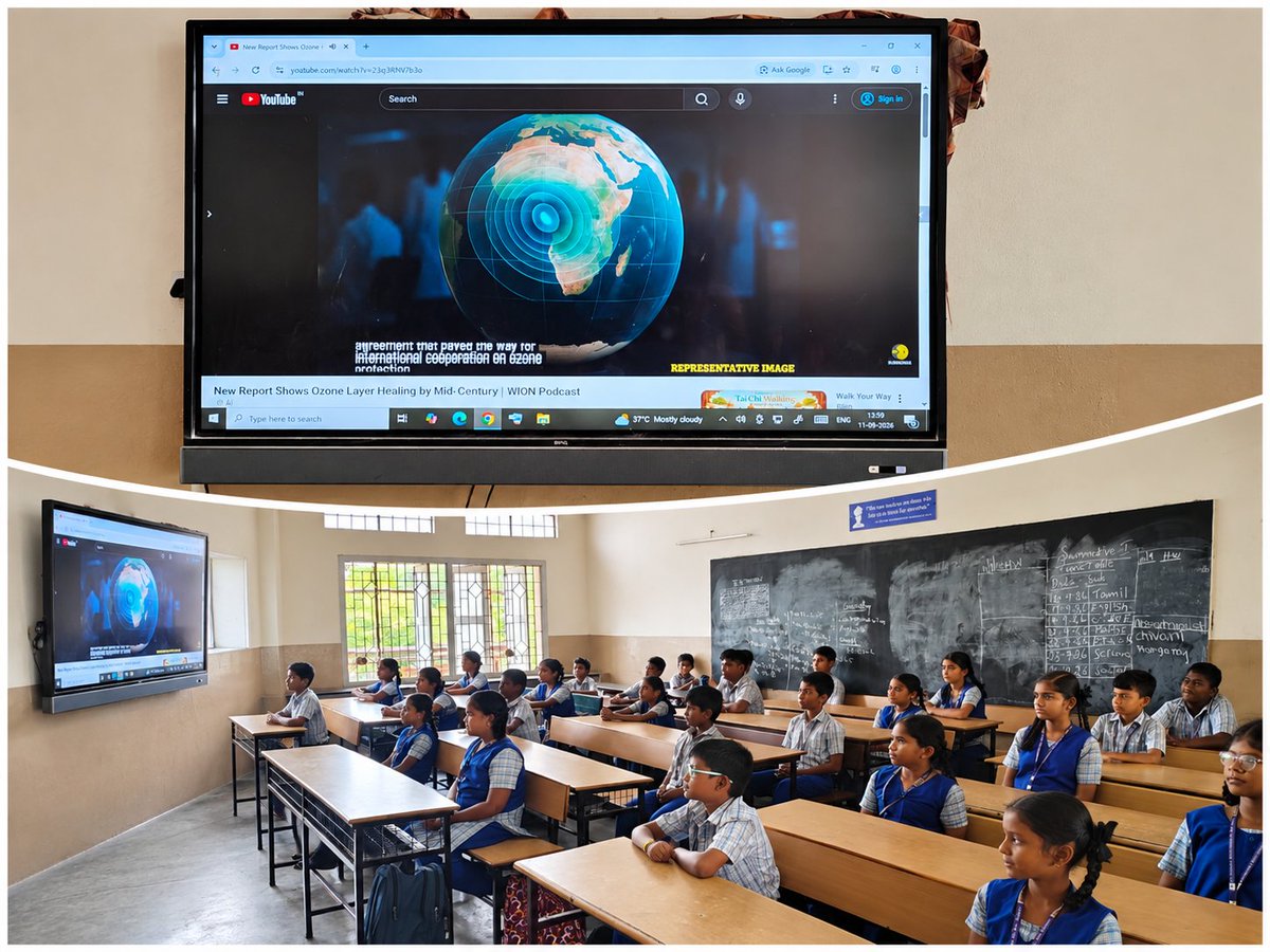 JayendraHss's tweet photo. World Ozone Day officially known as the International Day for the preservation of the ozone layer, is observed every year on 16th September. The purpose of celebrating the day is to educate students about ozone depletion and environmental protection. https://t.co/wPWNsOnYoX